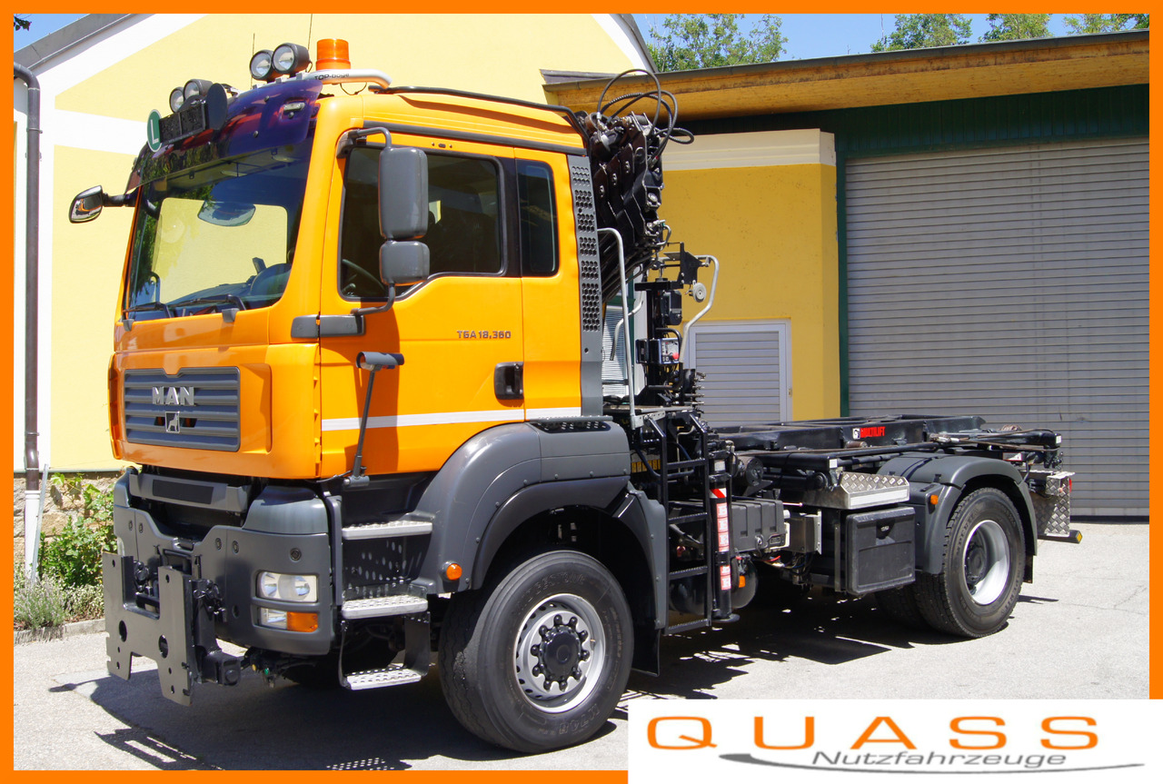 MAN TGA 18.360 BL 4x4/Euro 4/TÜV/HIAB 111 korbfähig/MULTILIFT/Winterdienst - Hook lift truck, Crane truck: picture 1 MAN TGA 18.360 BL 4x4/Euro 4/TÜV/HIAB 111 korbfähig/MULTILIFT/Winterdienst - Hook lift truck, Crane truck: picture 1