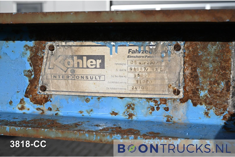 Container transporter/ Swap body semi-trailer KOHLER CS 40/220/3 FIXED CHASSIS | 2x20-30-40ft * STEEL SUSPENSION * SAF / DRUM: picture 17