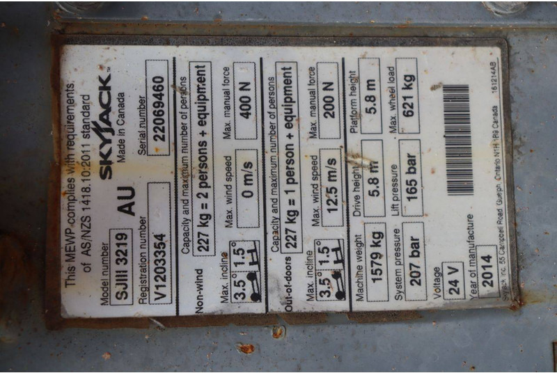 Scissor lift Skyjack SJ3219: picture 15 Scissor lift Skyjack SJ3219: picture 15