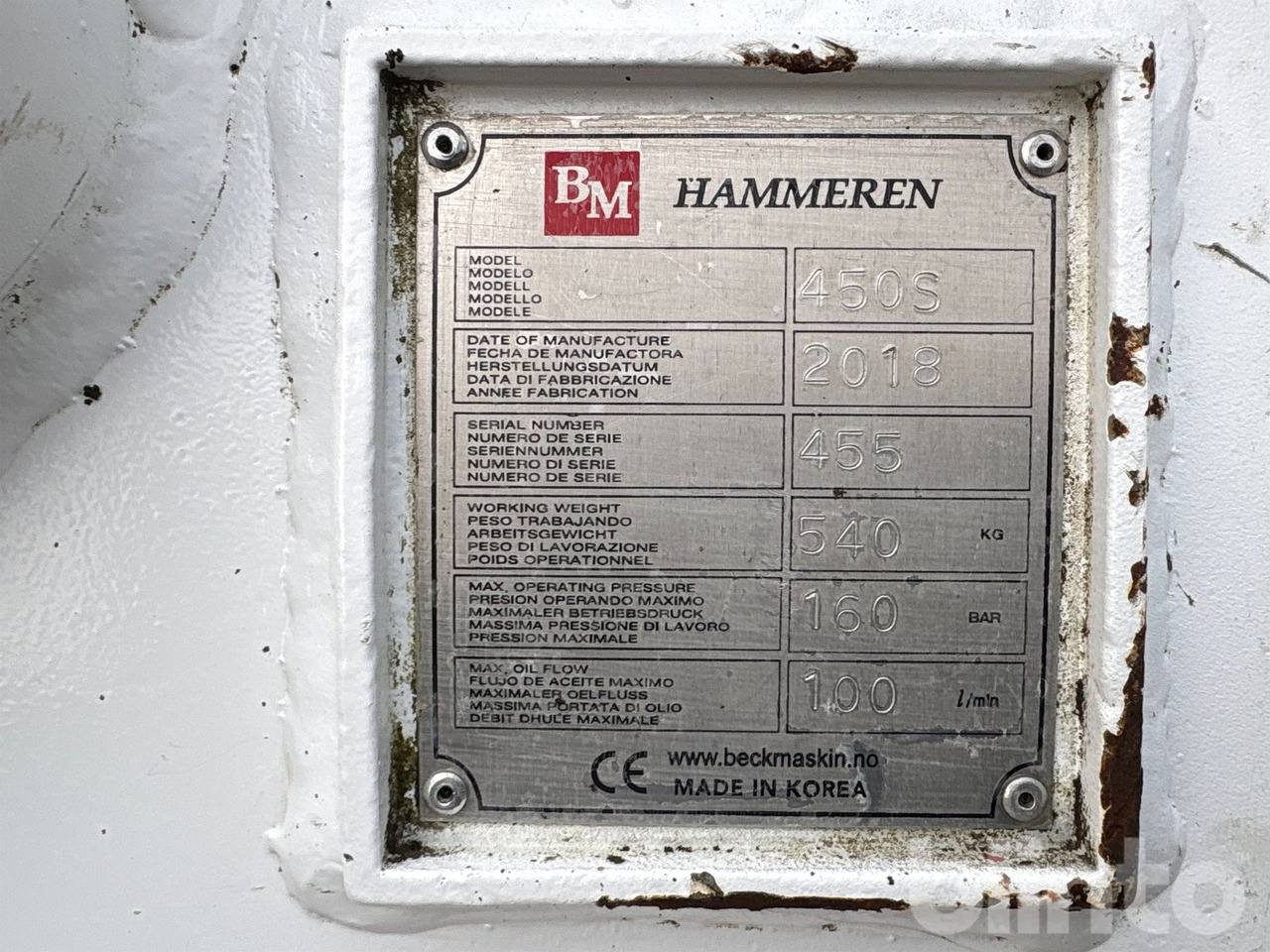 BM 450S - Hydraulic hammer: picture 5 BM 450S - Hydraulic hammer: picture 5