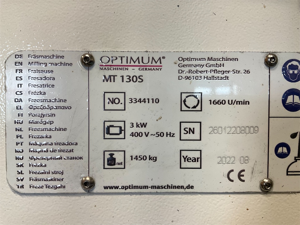 Optimum MT130S - Metalworking machinery: picture 3 Optimum MT130S - Metalworking machinery: picture 3