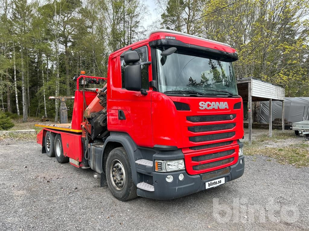 SCANIA G450 med kran och flak - Tow truck: picture 3 SCANIA G450 med kran och flak - Tow truck: picture 3