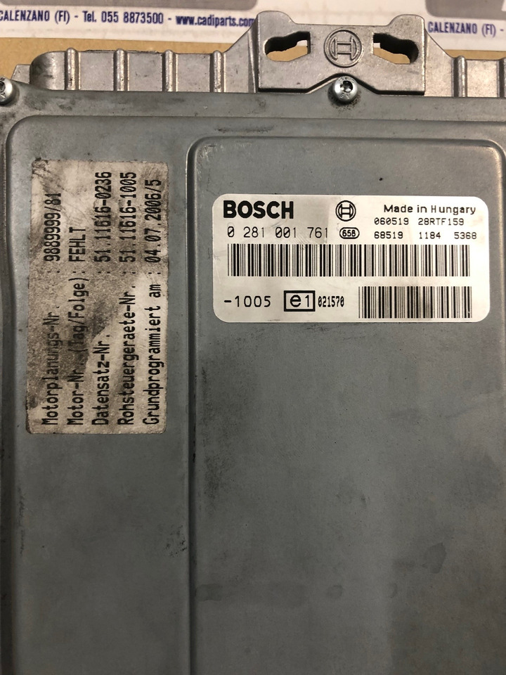 CENTRALINA EDC - RIF. BOSCH 0281001761 - RIF. MAN 51116167177 - ECU: picture 2 CENTRALINA EDC - RIF. BOSCH 0281001761 - RIF. MAN 51116167177 - ECU: picture 2