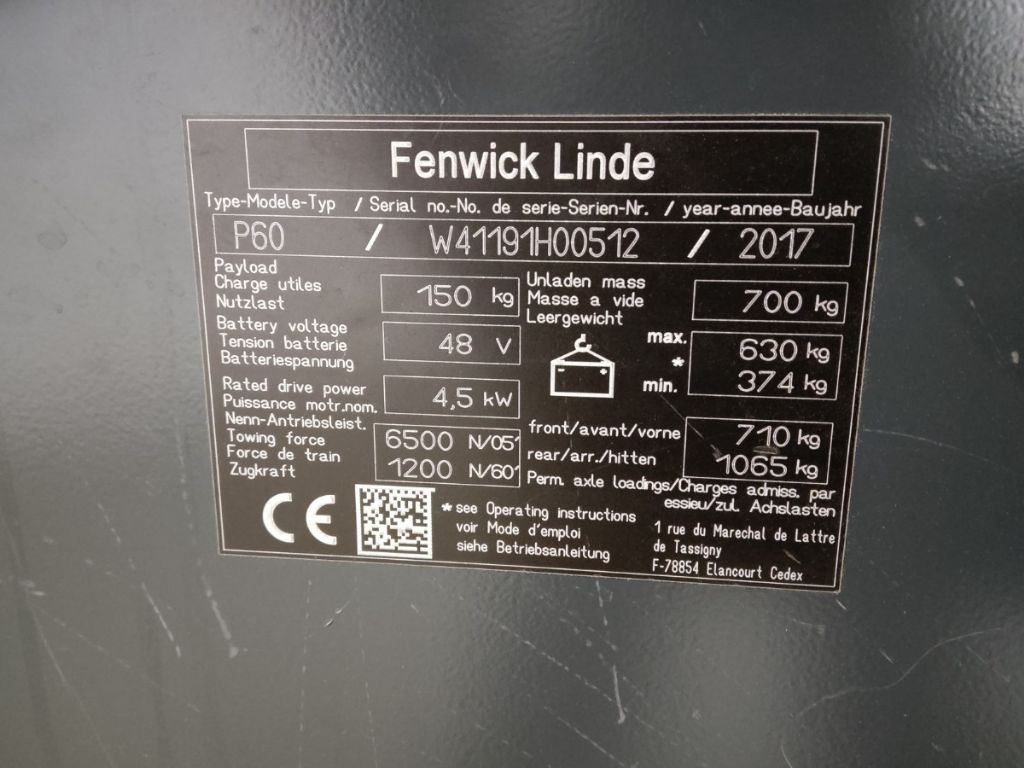 Linde P60 - Tow tractor: picture 5 Linde P60 - Tow tractor: picture 5