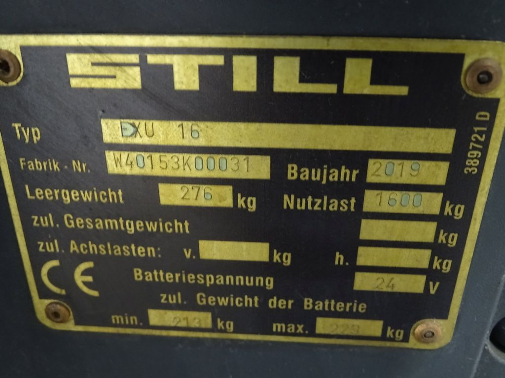 Pallet truck Still EXU16: picture 9