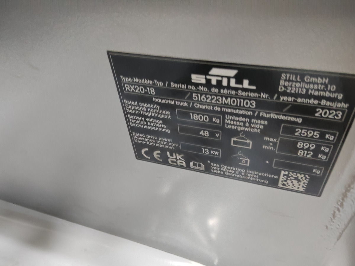 Still RX20-18 - Electric forklift: picture 5 Still RX20-18 - Electric forklift: picture 5