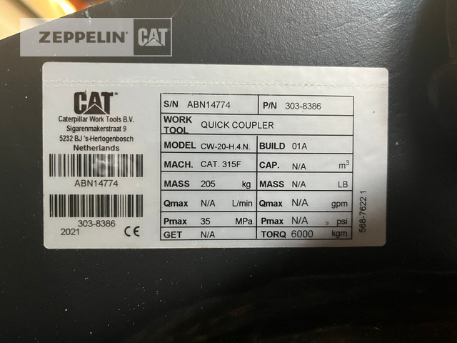 Cat Primärprodukte Kompo - Quick coupler for Construction machinery: picture 2 Cat Primärprodukte Kompo - Quick coupler for Construction machinery: picture 2